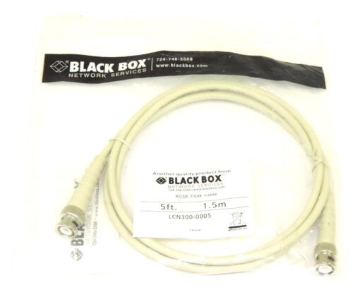 NIB BLACK BOX THIN NET RG58 COAX CABLE 5FT LCN300-0005 - 第 1/1 張圖片