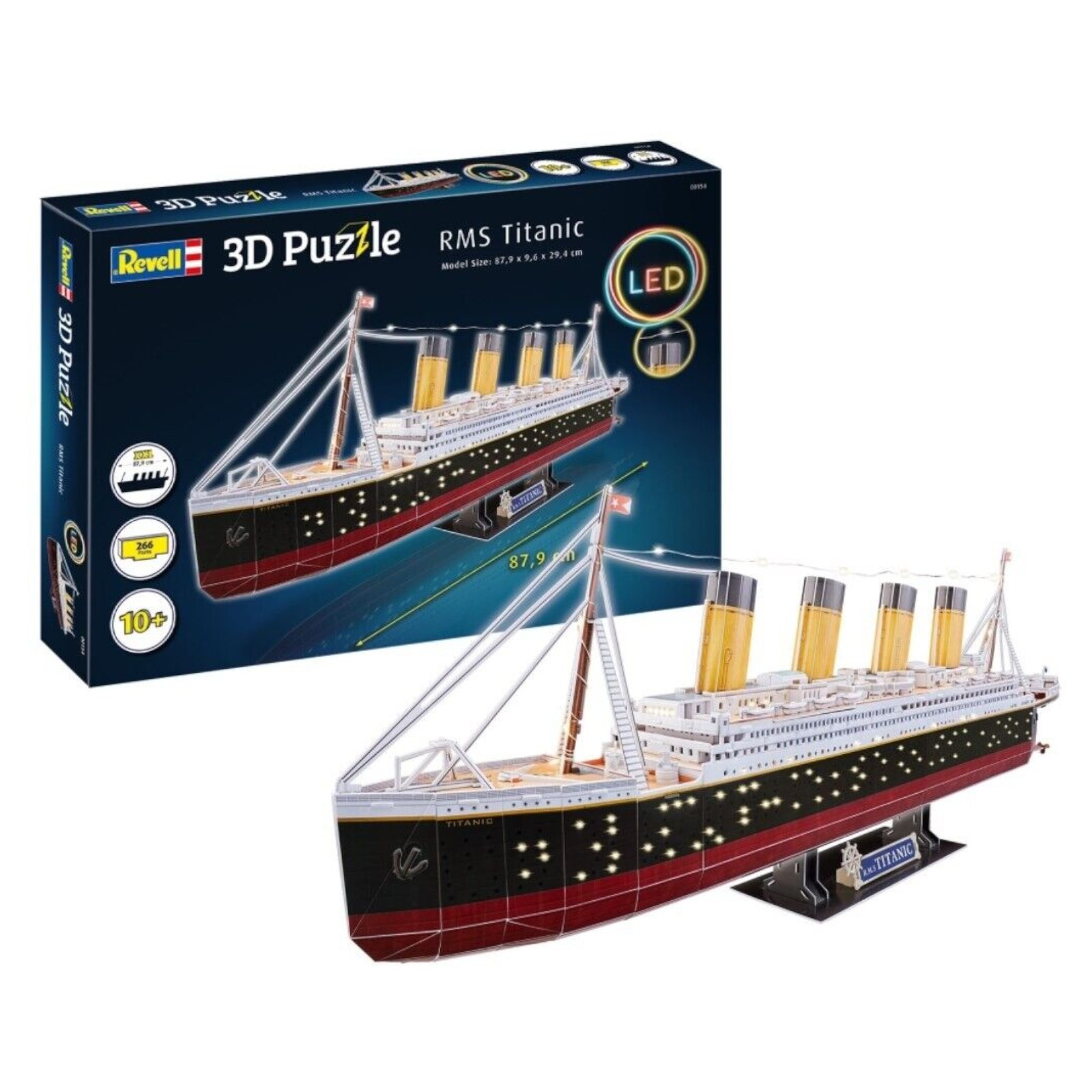 Revell 3D Puzzle RMS Titanic LED Edition 00154 Olympic Class Ocean Liner - Image 3
