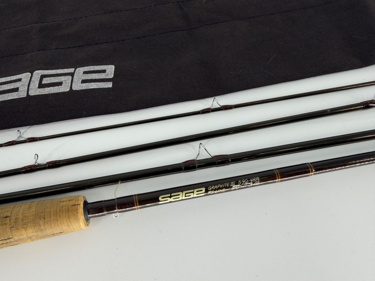 Sage RPL 590-4 Graphite III Fly Rod 9' 5wt 4pc w/ Sock – Classic