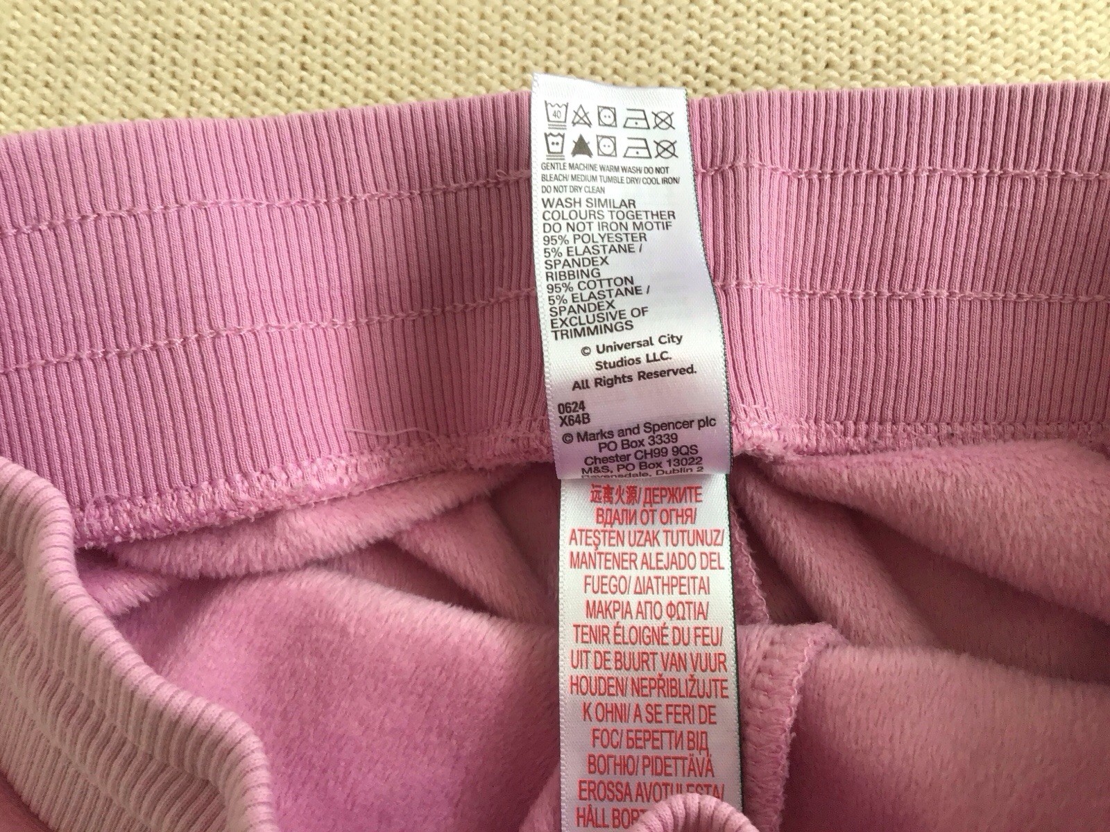 Girls M&S, St Bernard Grey, Pink Long Sleeve, Jumper, Trousers Age 6-7 Years image 5