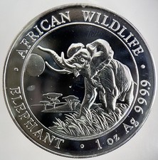 2016 African Wildlife Elephant 1oz Silver Coin | Very High Grade | a3972 44.68 per troy oz