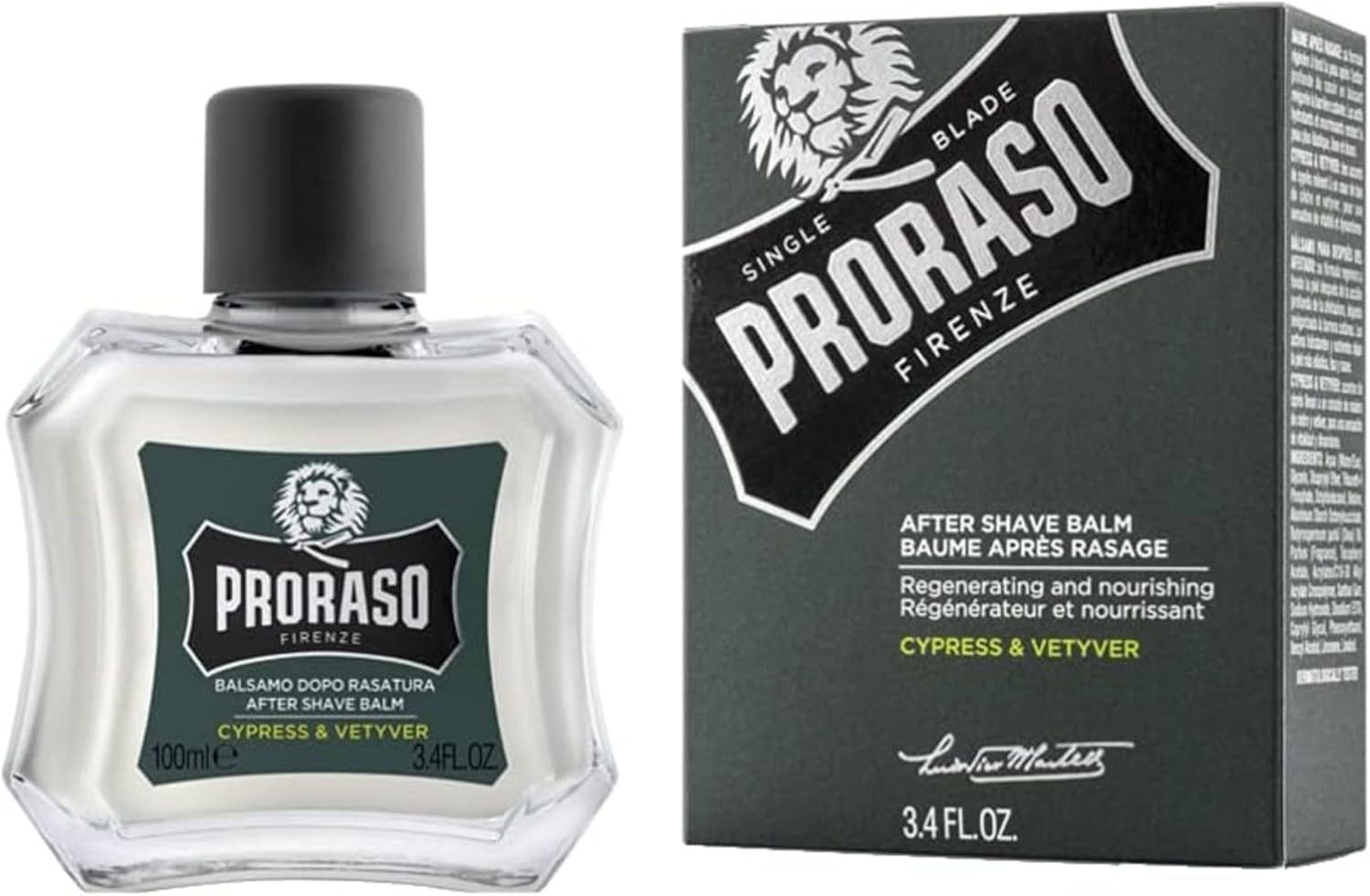 Proraso Aftershave Beard Balm, Cypress and Vetyver, 100ml, Scented Beard Balm S