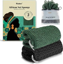 African Net Sponge Authentic, Shower Loofah Exfoliating Bath Sponge, Body Scrubb