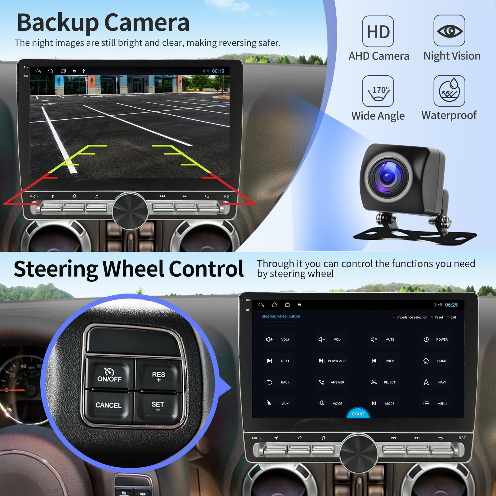 Car Radio for Jeep Wrangler JK 2007-2018 Dodge Ram 1500/2500/3500 2009-2012 J... thumbnail 8