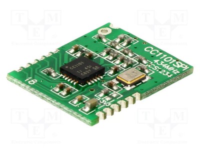 1,8÷3,6VDC -110dBm SPI 10dBm SMD 434MHz Modul: RF 15x18mm