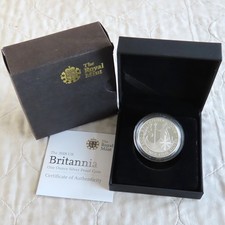 2008 SILVER PROOF £2 1oz BRITANNIA BOXED/COA/OUTER - mintage 2,500