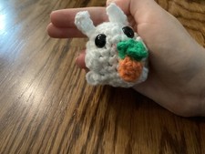 crochet bunny with a carrot