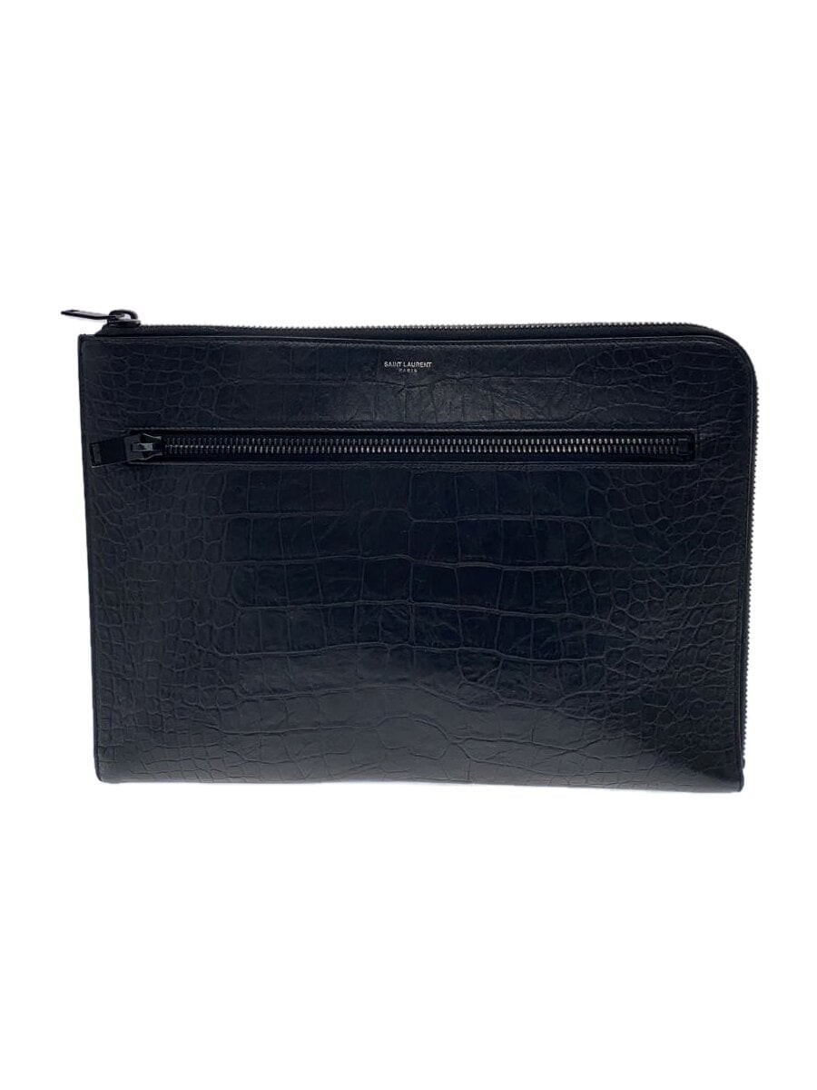 Borsa pochette Saint Laurent in pelle nera