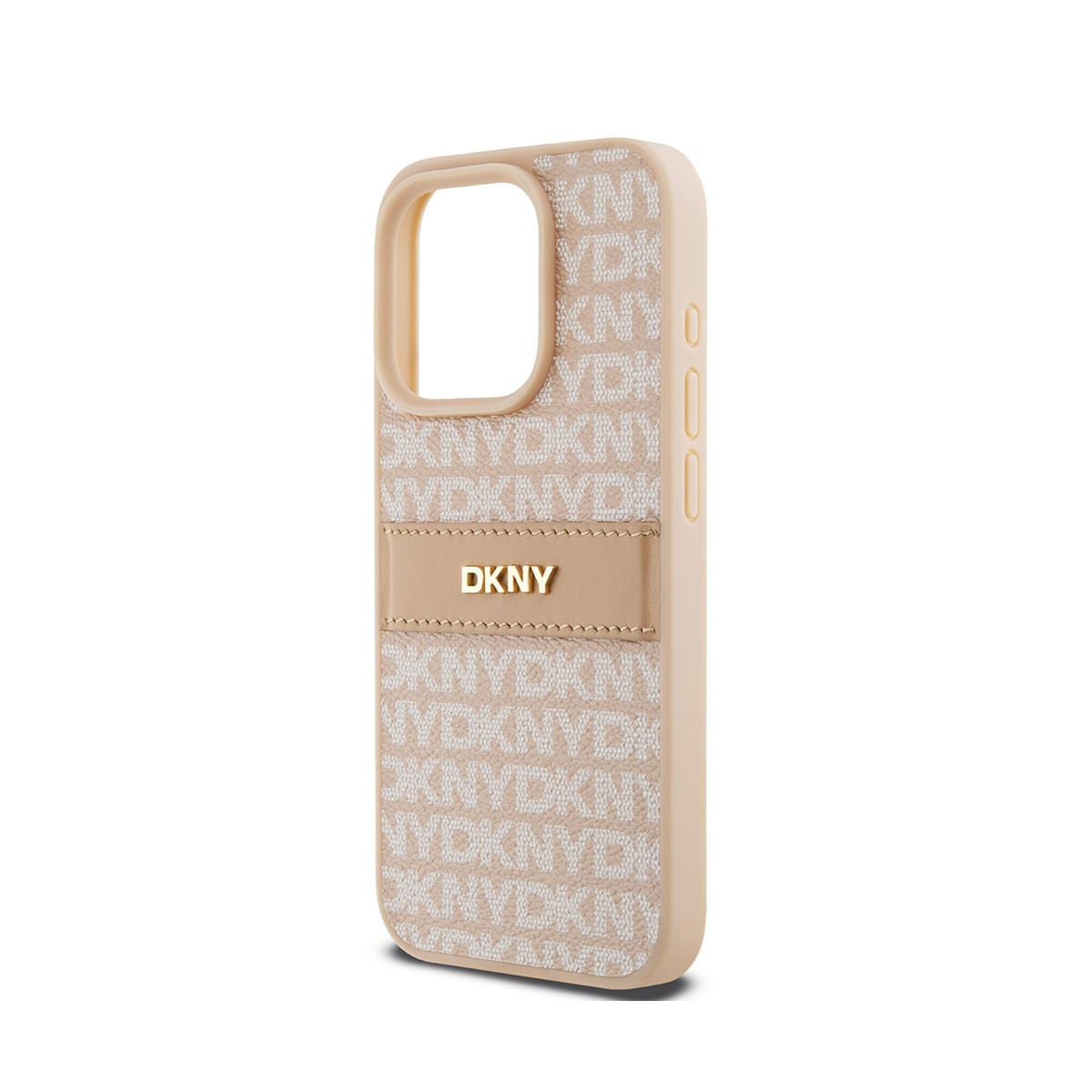 Coque pour iPhone 15 Pro antichoc Repeat Pattern et design Tonal Stripe rose - 4