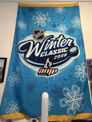 2008 NHL Winter Classic AMP -Pittsburgh Penguins vs Buffalo Sabres Flag RARE