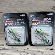 (2) Berkley Snap Jig with Fusion 19 Needle Point 4/0 Hook 1/4 oz - FIRETIGER