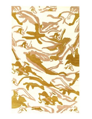 Fine Hand Tufted Abstract rug 5' X 8'