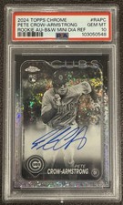 Pete Crow-Armstrong 2024 Topps Chrome Black And W Auto Mini Diamond PSA10! Pop13