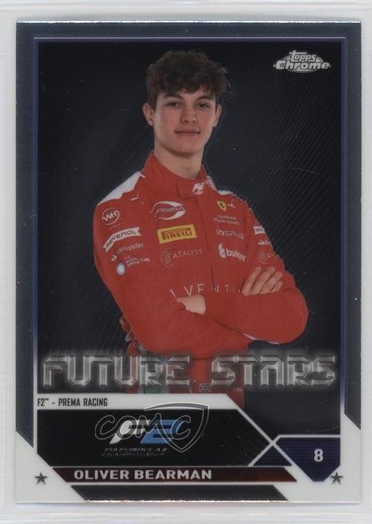 2023 Topps Chrome Formula 1 F2 Drivers Oliver Bearman #71 1pf0