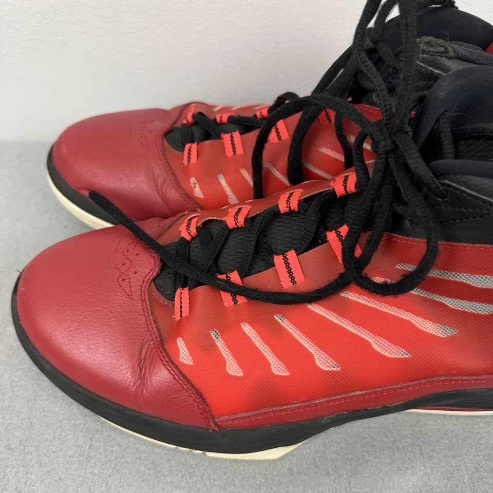 Мужские баскетбольные кроссовки Jordan Super.Fly 2 PO размер 12 красные черные белые 654287-604 - Изображение 2 из 4