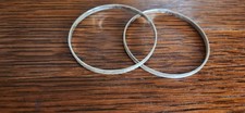 Sterling Silver Bangle Stackable Bracelets - 2