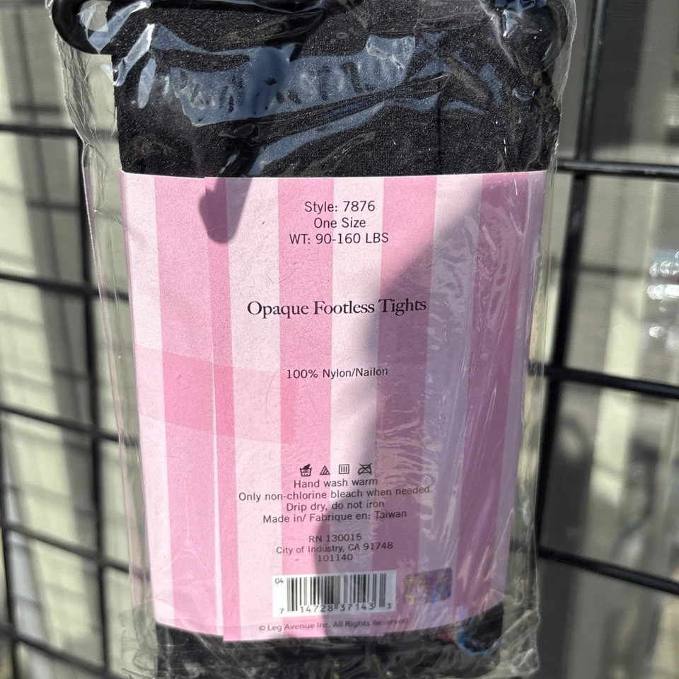 Leg Avenue Women's Opaque Footless Tights New One Size - Image 2 of 2