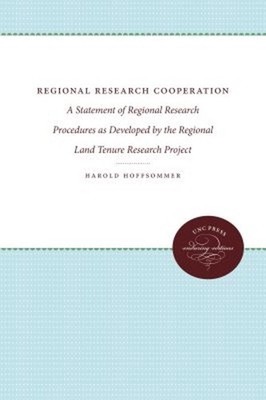 Regional Research Cooperation: A Statement of Regional Research Procedures As De