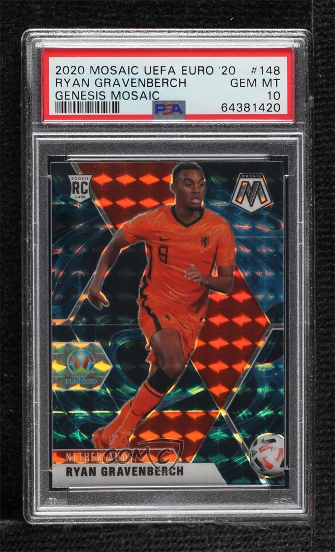 2021 Mosaic UEFA Euro 2020 Genesis Prizm Ryan Gravenberch PSA 10 GEM MT 02le