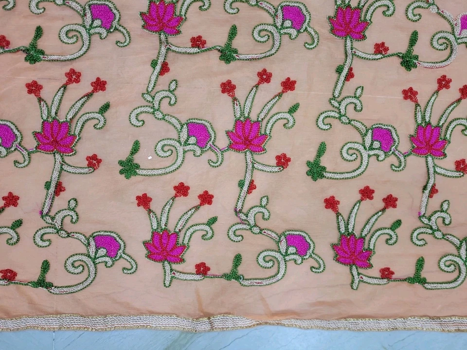Bufanda bordada vintage india Punjab Phulkari boda Dupatta estola de hiyab L" Foto 4 de 4