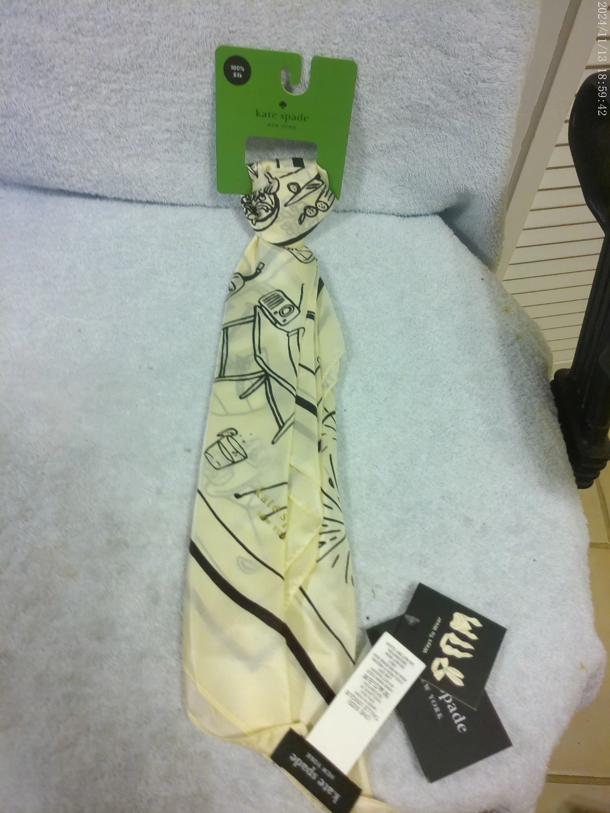 Kate Spade Summer Party Scene 100% Silk Square Scarf New With Tag MSRP. $88.00