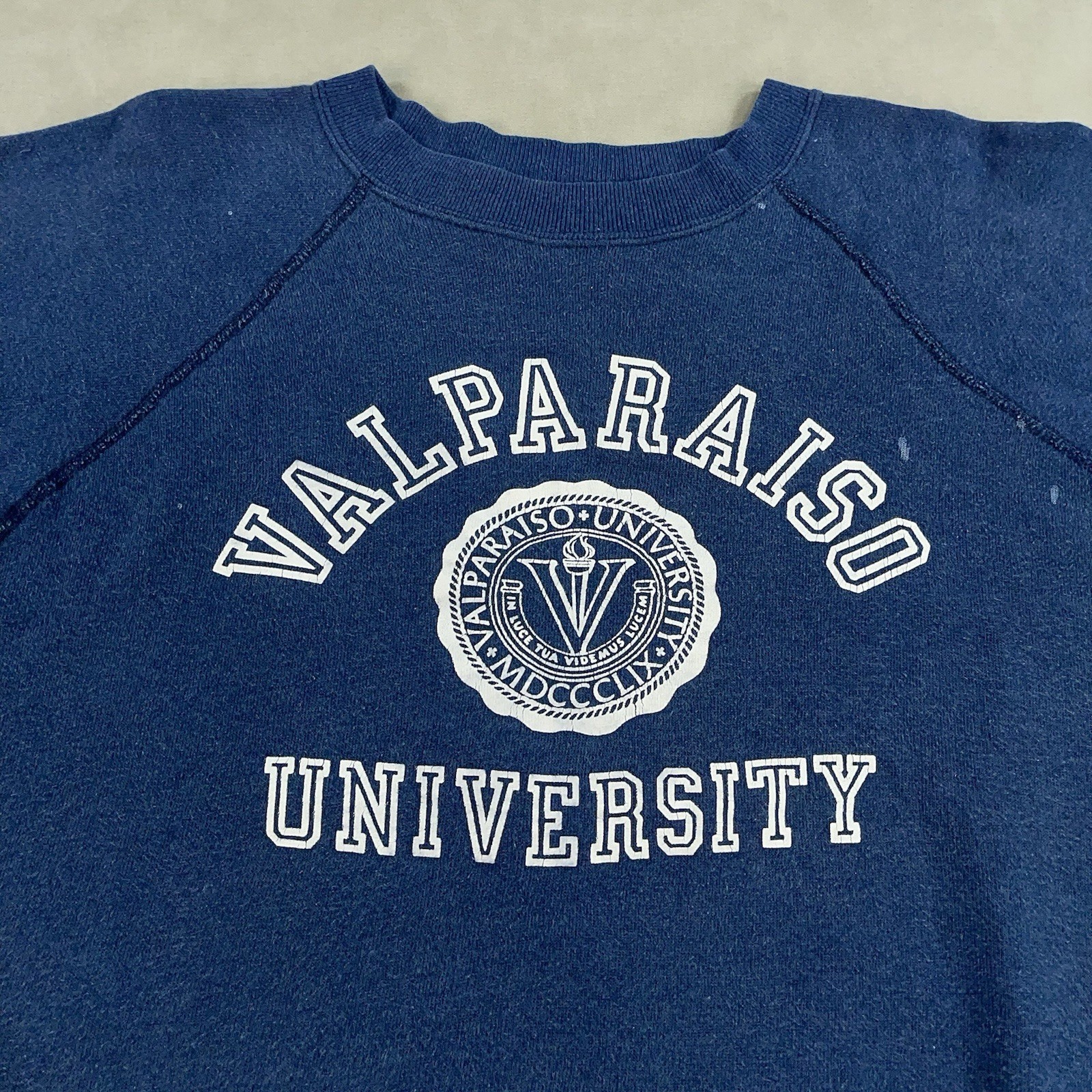 True Vintage Flock Print Sweatshirt Large 60s 70s Val… - Gem