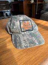RealTree Xtra Stretch Camouflage Orange Logo Snapback Youth Hat Cap Hunting