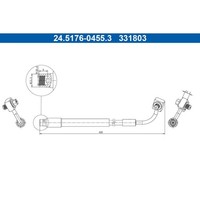 ATE Bremsschlauch Hinterachse Links Passend FüR Chevrolet Trax Opel Mokka | 24.5
