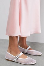 Faith White Ballet Pumps Womens Daywear Flats