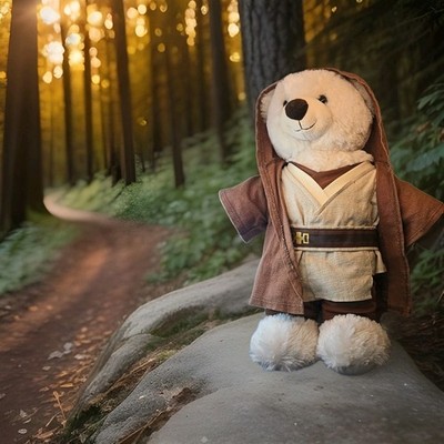     Build-A-Bear Jedi Knight Obi-Wan Kenobi Outfit + 16  White Bear