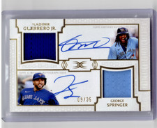 2024 Topps Definitive Dual Autographed Relic Card Guerrero / Springer /35