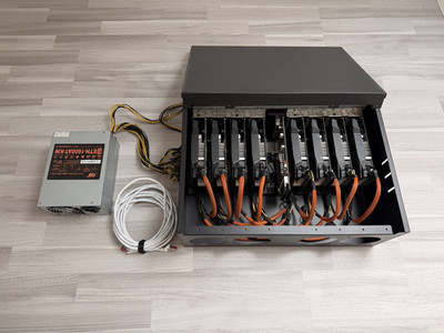 Mining Rig - 8x P106-100 6GB - GTX 1060 Chip - Mining Rig - 1600 W Netzteil ETH