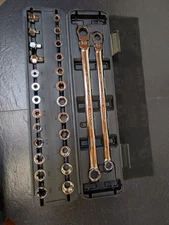 DURATECH 27PCS Extra Long Flex Head Ratcheting Wrench Set Double Box End 8-22mm