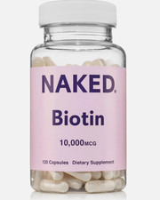 NAKED Biotin 10,000mcg - Max Strength Vit. B7 for Nails/Skin/Hair 120 Cap.