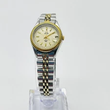 Vintage TIMEX Indiglo Quartz Watch LadiesTwo Tone Date Water Resistant