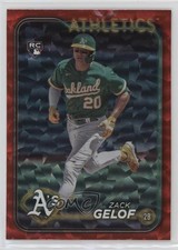 2024 Topps Series 1 Red Crackle Foil 13/199 Zack Gelof #166 0rv8