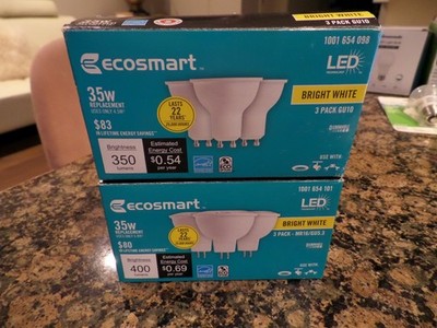 TWO NEW BOXES EIGHT Ecosmart  1001 654 098 LED Bulbs TWO (4) Sets NIB