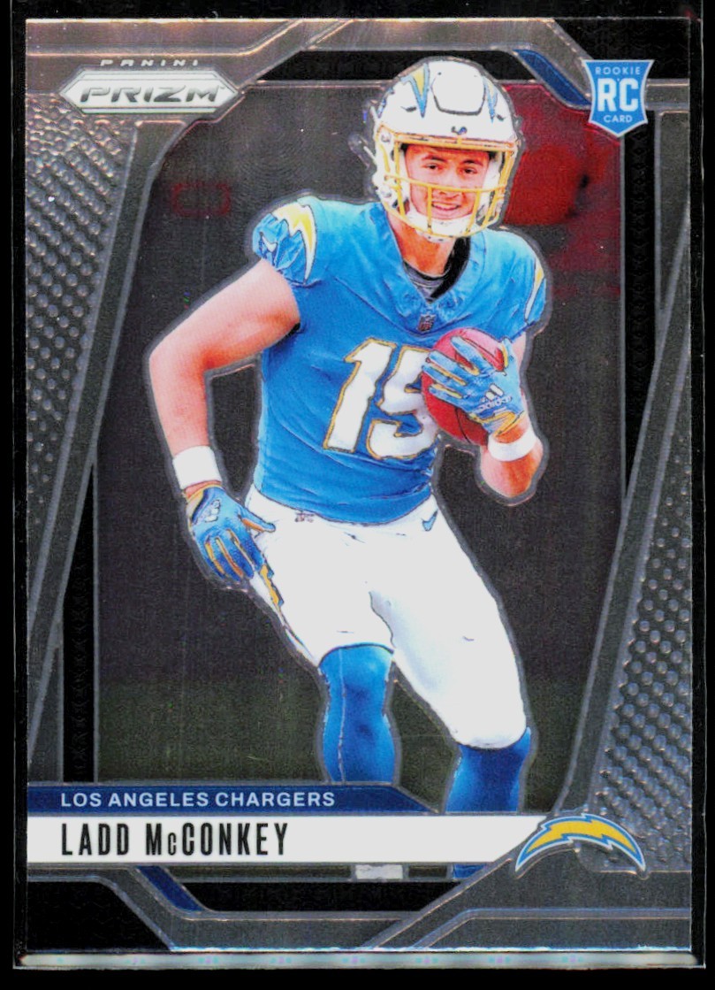 2024 Panini Prizm Base Ladd McConkey Rookie Los Angeles Chargers #365