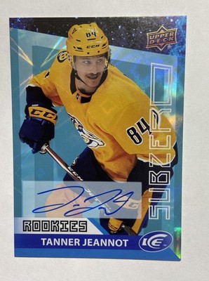 2021-22 Upper Deck Ice Sub Zero Blue Tanner Jeannot #SZ-53 Rookie Auto RC
