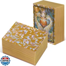 Sayglossy 200 Pcs Holographic Card Sleeves Laser Flashing Trading Card Sleeve