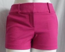 ANN TAYLOR FUCHSIA TEXTURED FABRIC CASUAL CITY MODERN SHORTS SIZE: 6P NWT