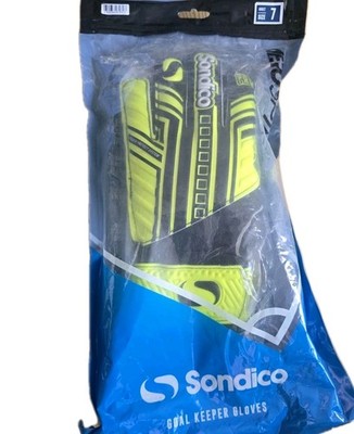 Sondico Kinder Torwarthandschuhe Gr. 7 gelb schwarz Activewear Sport Fußball.   