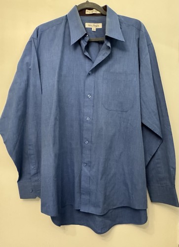 Balmain, BALMAIN PARIS camicia abito vintage blu grande 16,5 34/35