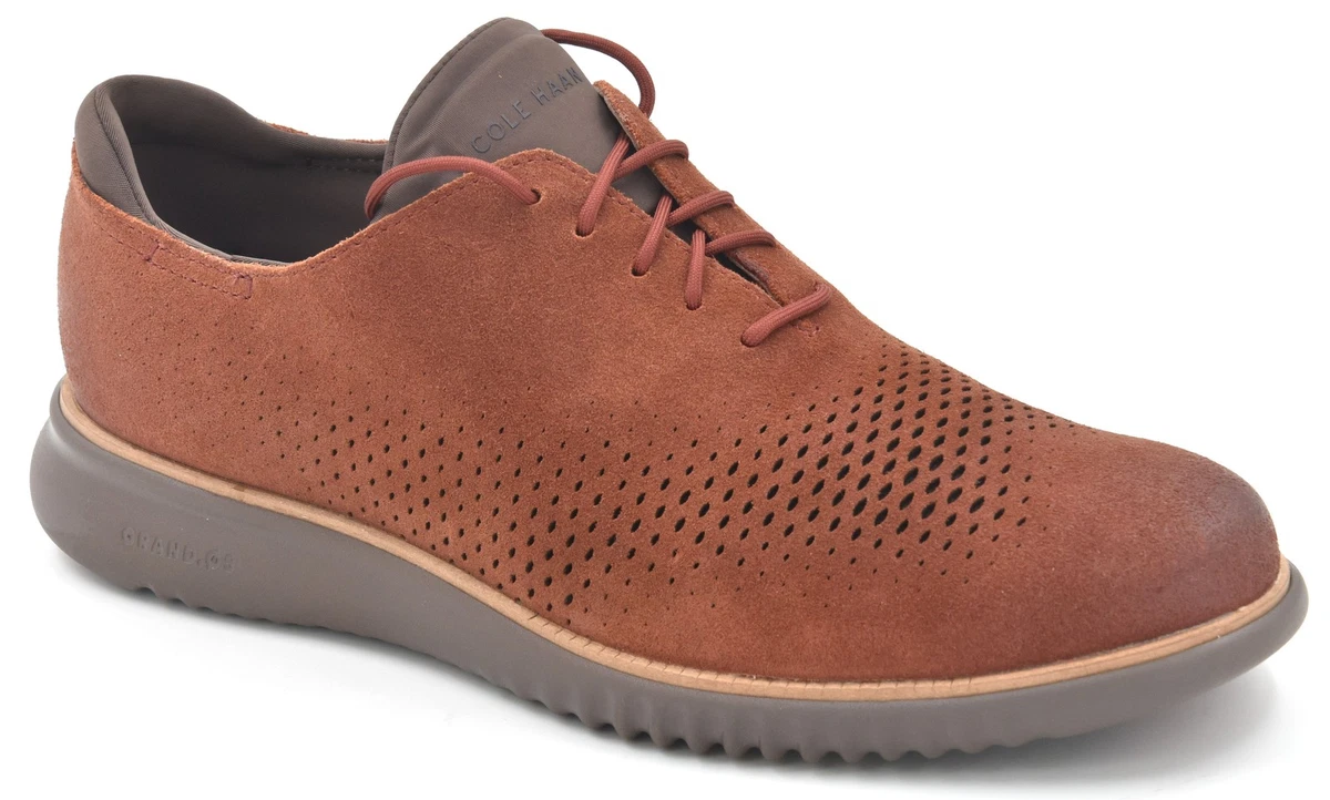 Cole Haan Zerogrand Oxford Mens 10.5M Tan Suede Wingtip C31257 Lightweight Cole Haan Suede Wingtip Dress Shoes for Men for sale | eBay main image 2