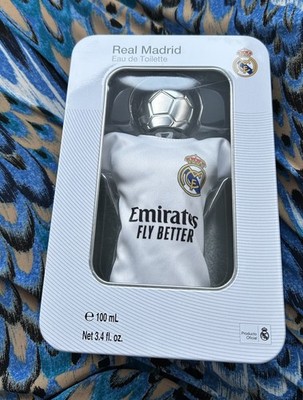 REAL MADRID Collectible Jersey Bottle & Tin 3.4 oz EDT Cologne