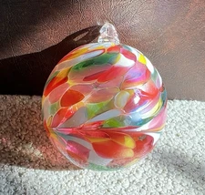 Zorza Blown Glass ORNAMENT Hand Decorated from Poland