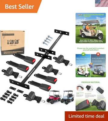 #ad #ad 4 Passenger 22 Golf Cart Seat Belt Kit for EZGO Yamaha Club Car Fits Fron... $117.77