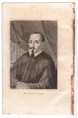 Grabado . D. Gerónimo de Zurita, España c.1860
