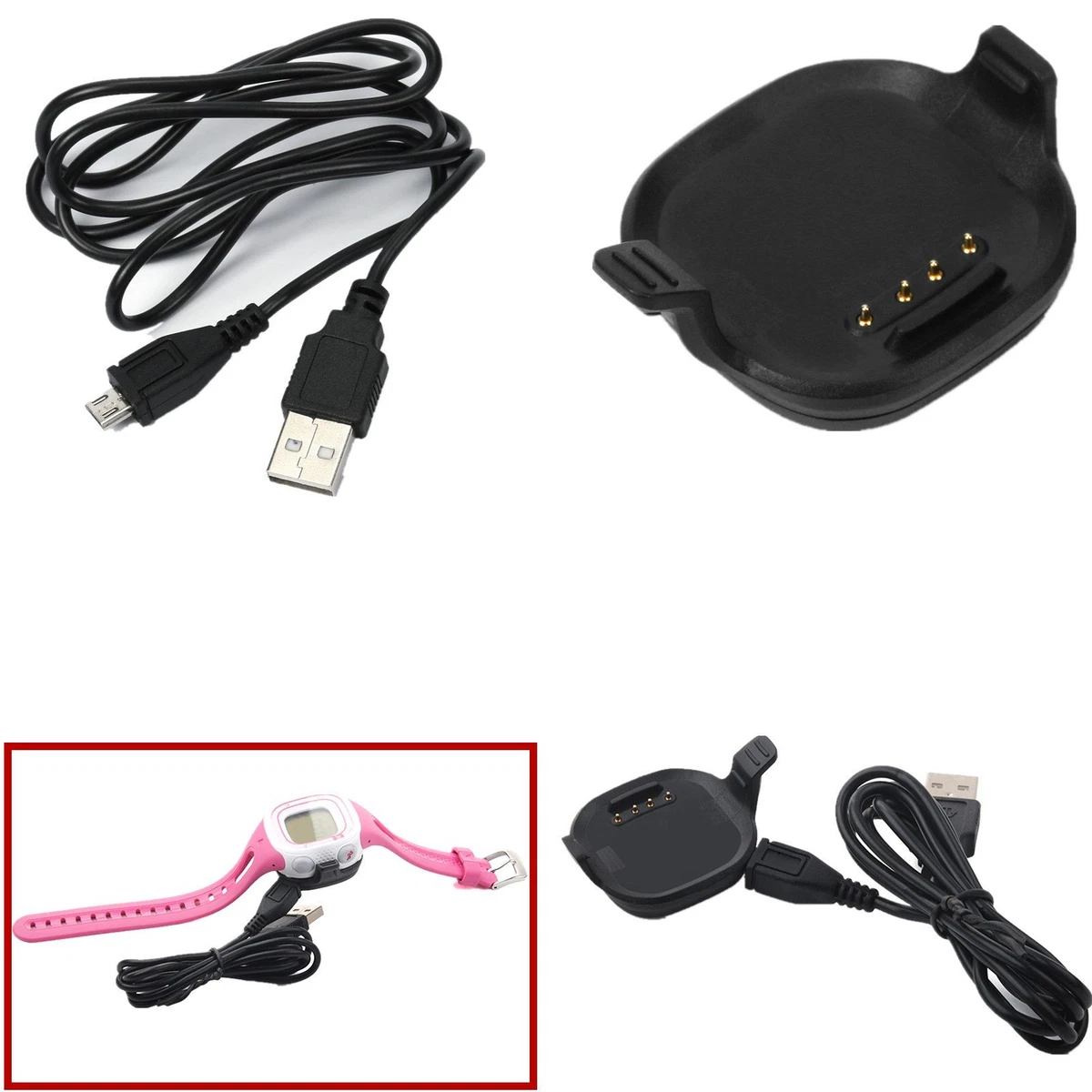 Original Garmin USB Charger DATA SYNC charging Clip for Forerunner 10 15  watch