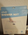 Vive Shower Mat - 22" by 22" Square Non Slip Large Bath Mat for Bathtub